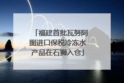 福建首批瓦努阿图进口保税冷冻水产品在石狮入仓